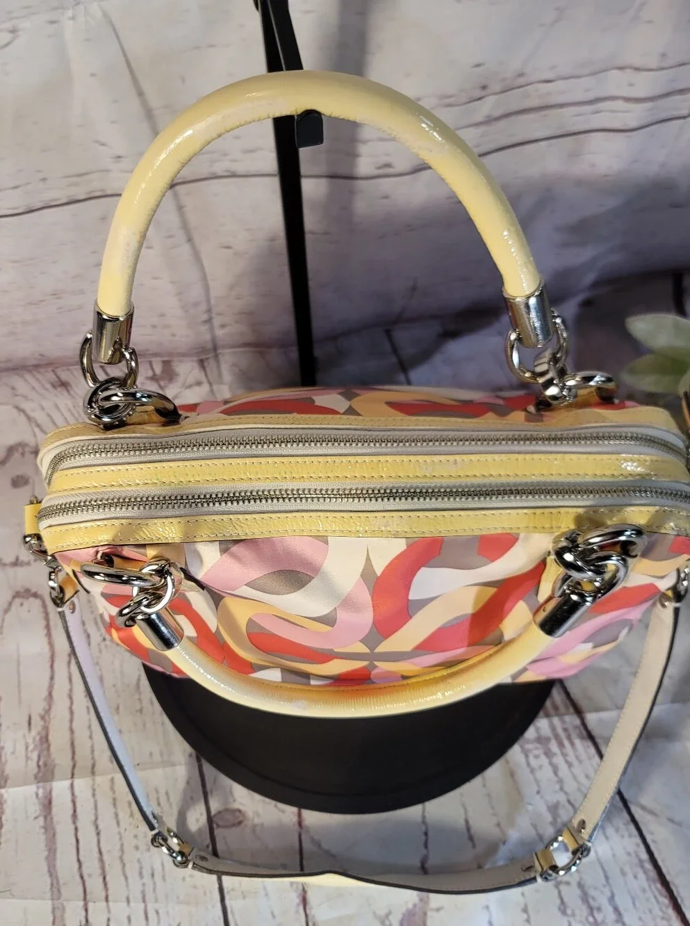Coach Ashley Optic Art Print Satchel / Crossbody (Style No. F22744)
